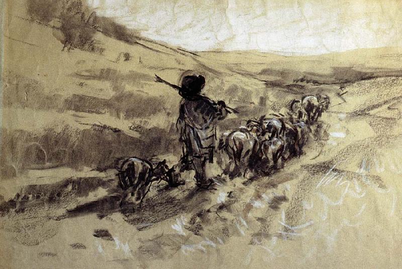 Nicolae Grigorescu Shepherd with his Herd Germany oil painting art